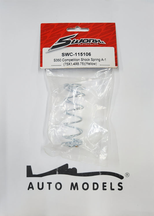 Sworkz S350 Competition Shock Spring A-1 (75×1.4×6.75) (Yellow)