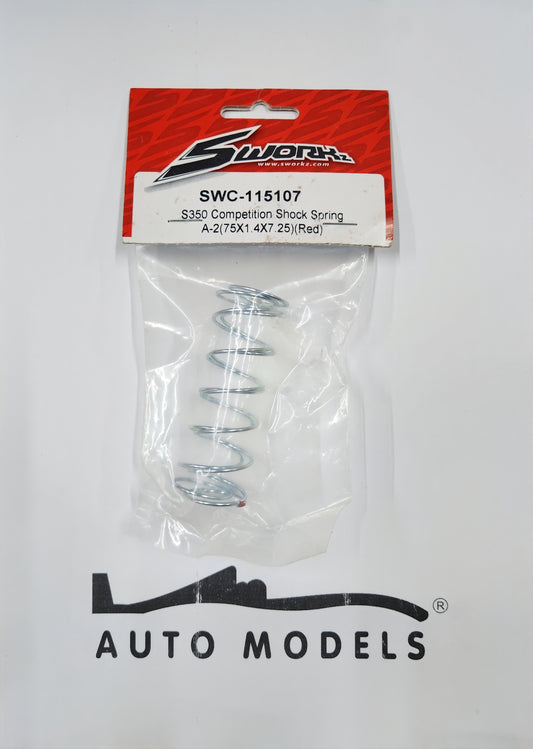 Sworkz S350 Competition Shock Spring A-2 (75×1.4×7.25) (Red)