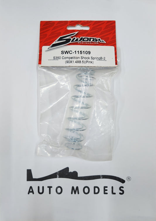 Sworkz S350 Competition Shock Spring B-2 (90×1.4×8.5) (Pink)