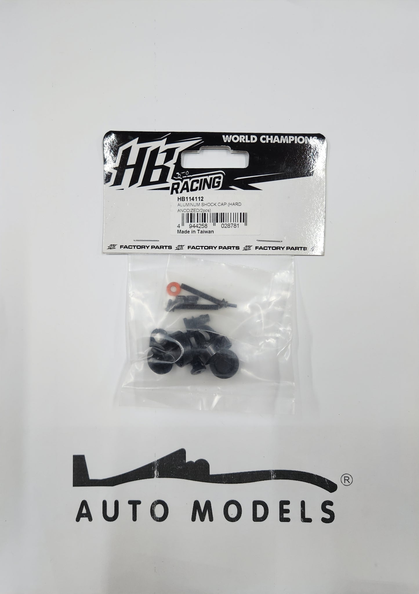HB Racing Aluminum Shock Cap (Hard Anodized / 2pcs)
