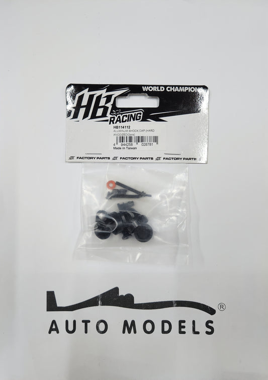 HB Racing Aluminum Shock Cap (Hard Anodized / 2pcs)