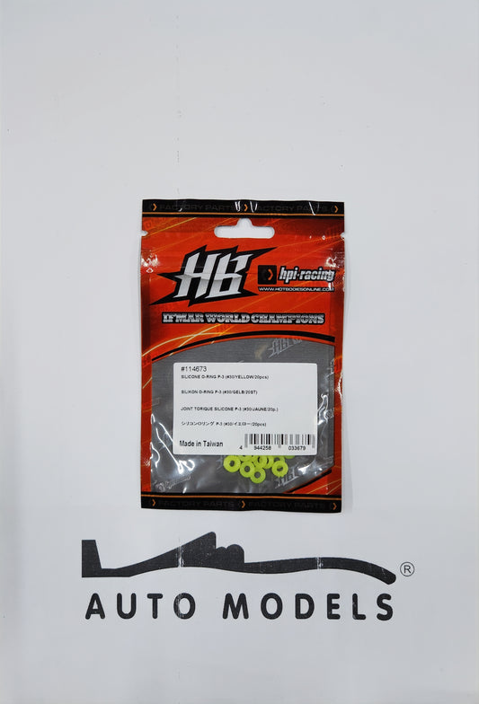 HB Racing Silicone O-Ring P-3 (#30 / Yellow / 20pcs)