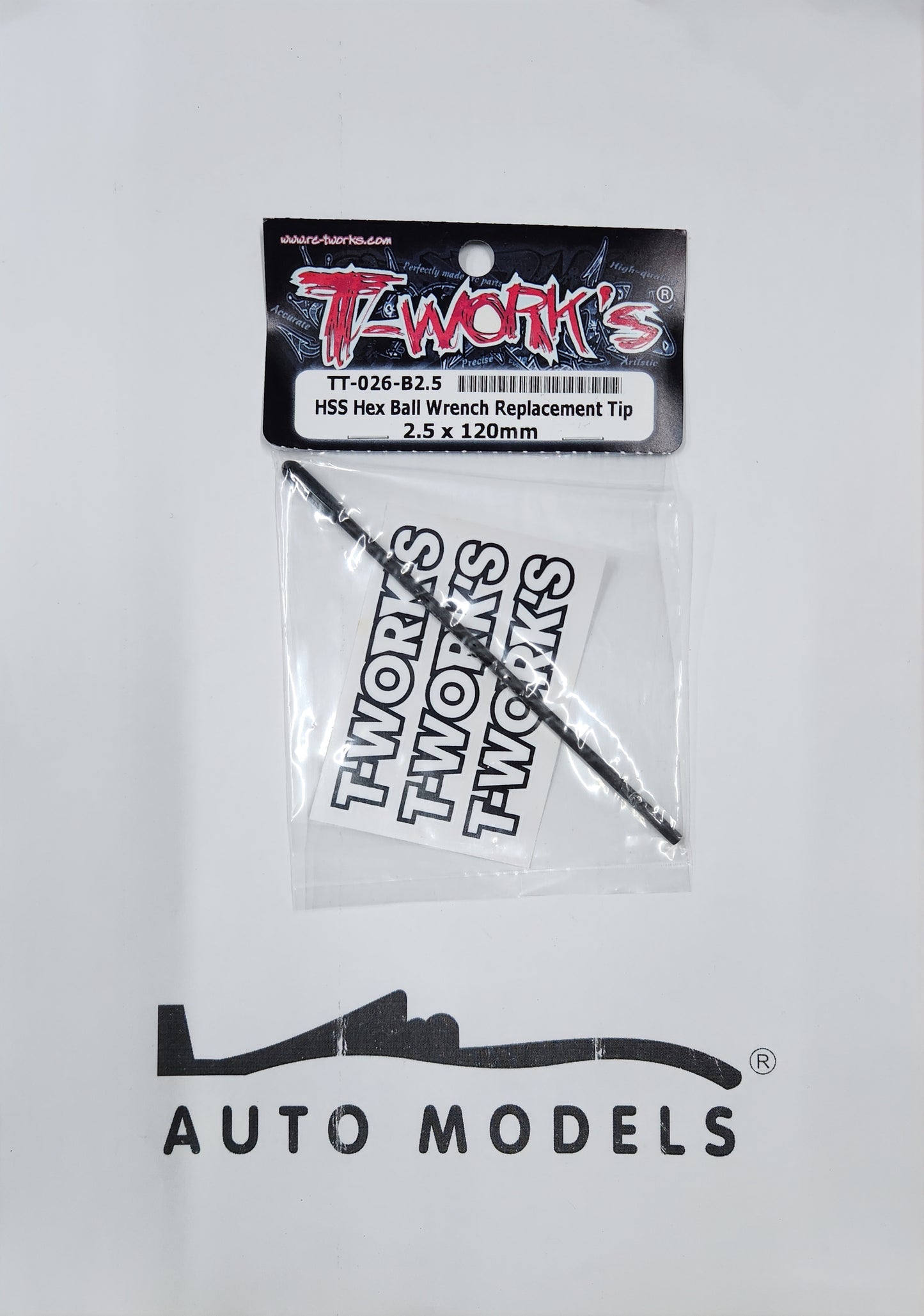 T-Work's HSS Hex Ball Wrench Replacement Tip 2.5 × 120mm