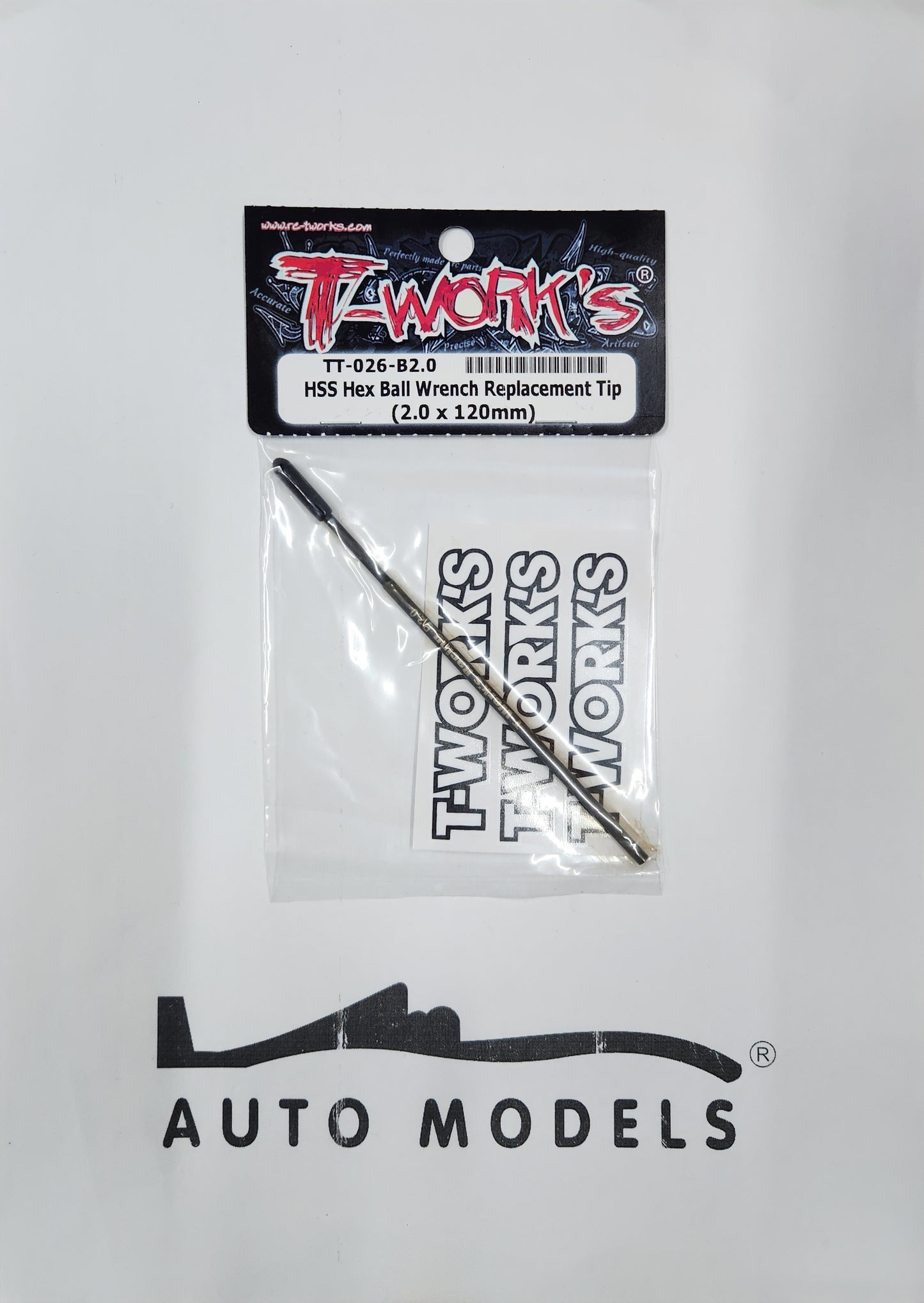 T-Work's HSS Hex Ball Wrench Replacement Tip (2.0 × 120mm)