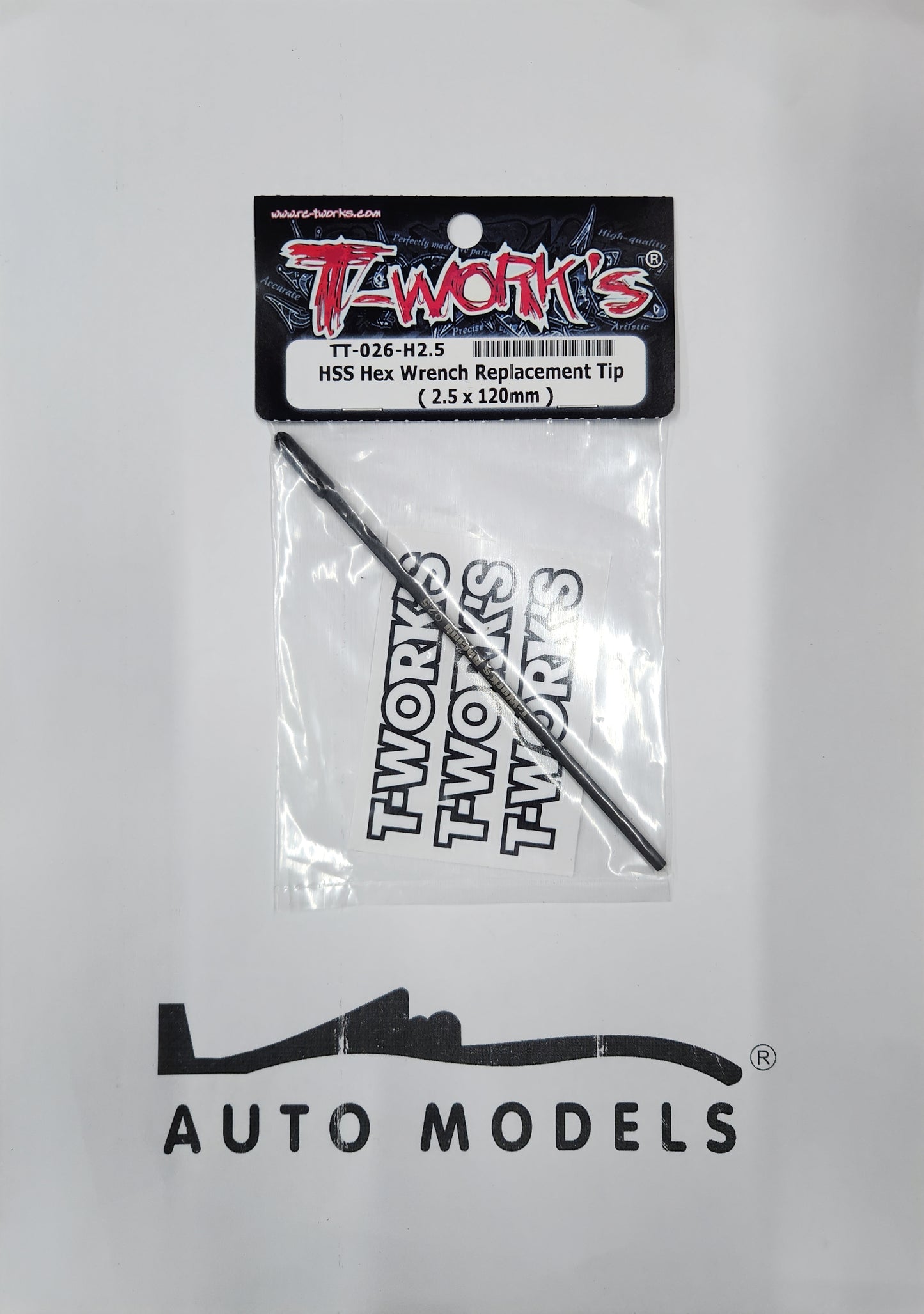 T-Work's HSS Hex Wrench Replacement Tip (2.5 × 120mm)