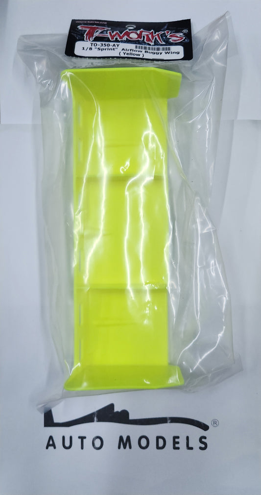 T-Work's 1/8 "Sprint" Airflow Buggy Wing (Yellow)