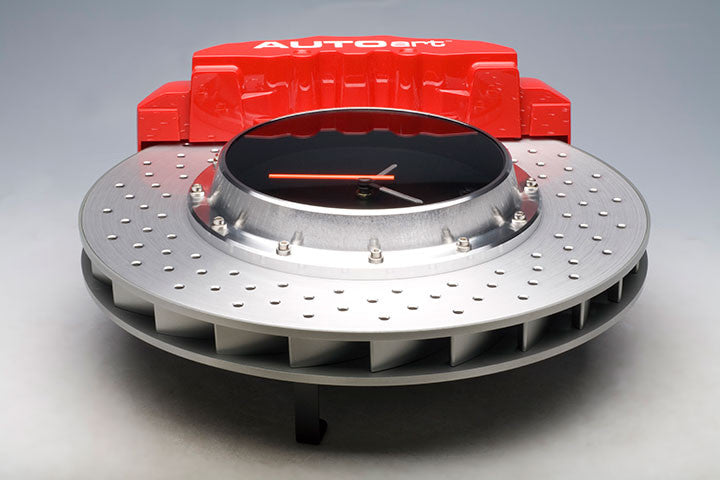 Auto Art Ceramic Brake Disc Clock Red Silver Diameter 320mm