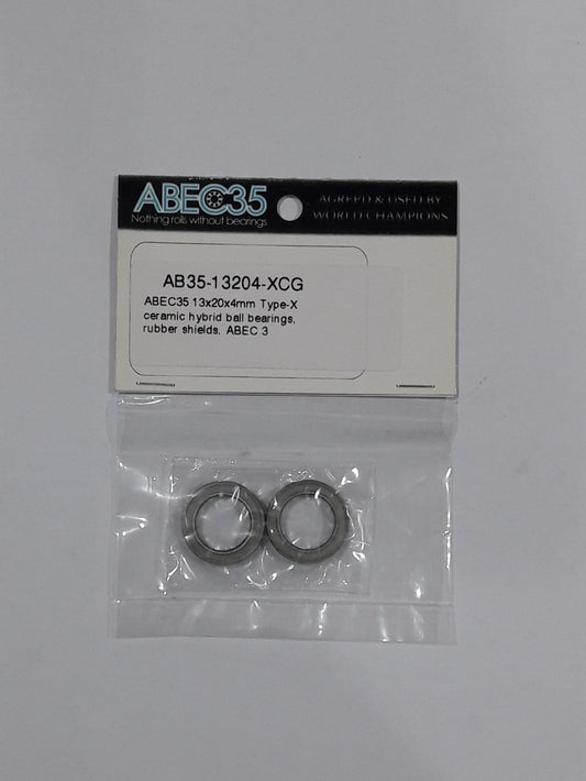 ABEC35 Bearing 13x20x4mm Type-X Ceramic Hybrid Ball Bearings Rubber Shields