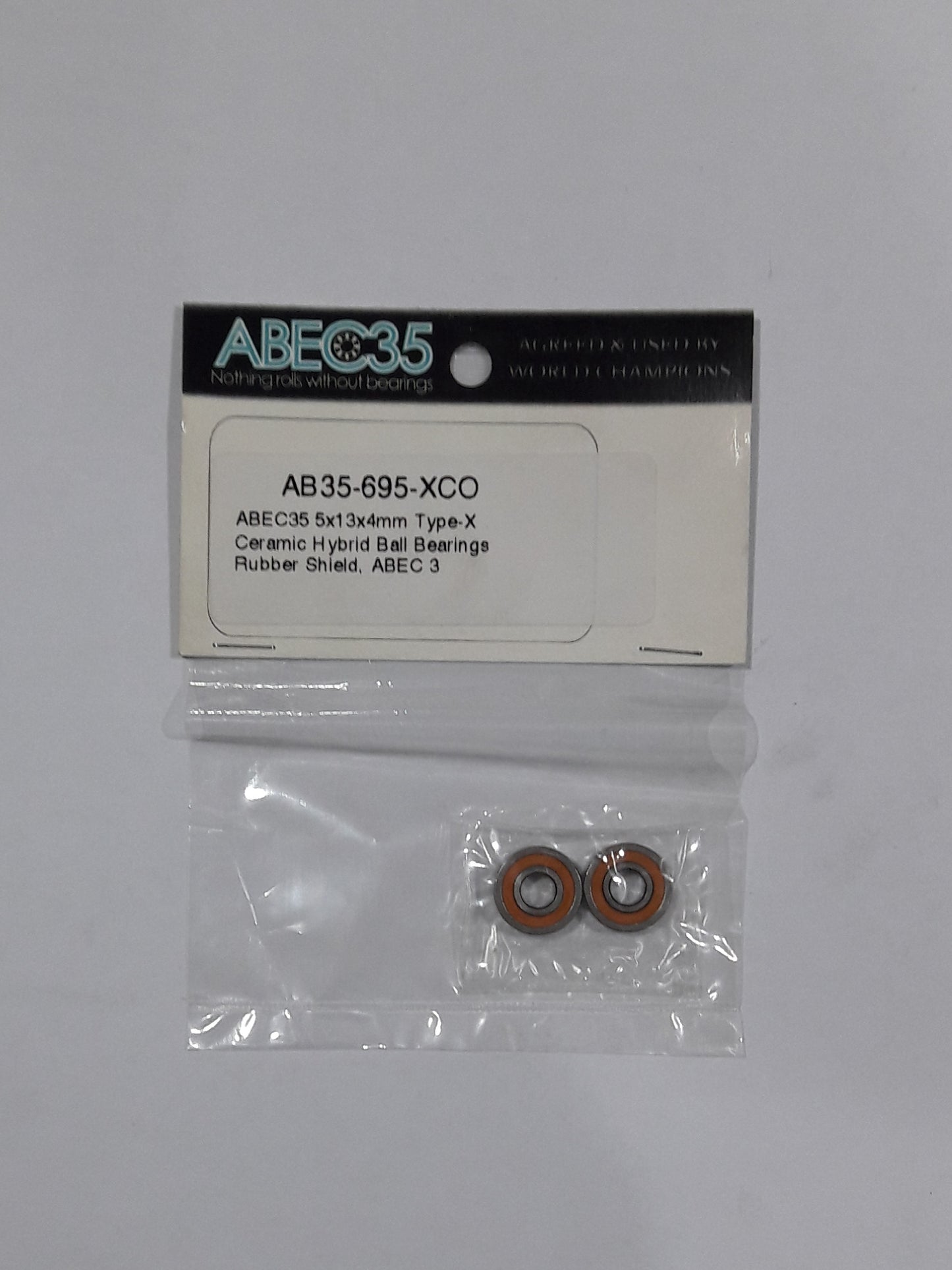 ABEC35 Bearing 5x13x4mm Type-X Ceramic Hybrid Ball Bearings Rubber Shields