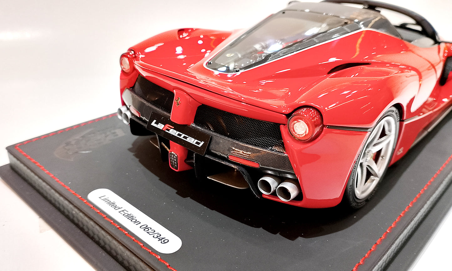 BBR Models Ferrari LaFerrari Aperta Rosso Corsa 322 w/Base Red