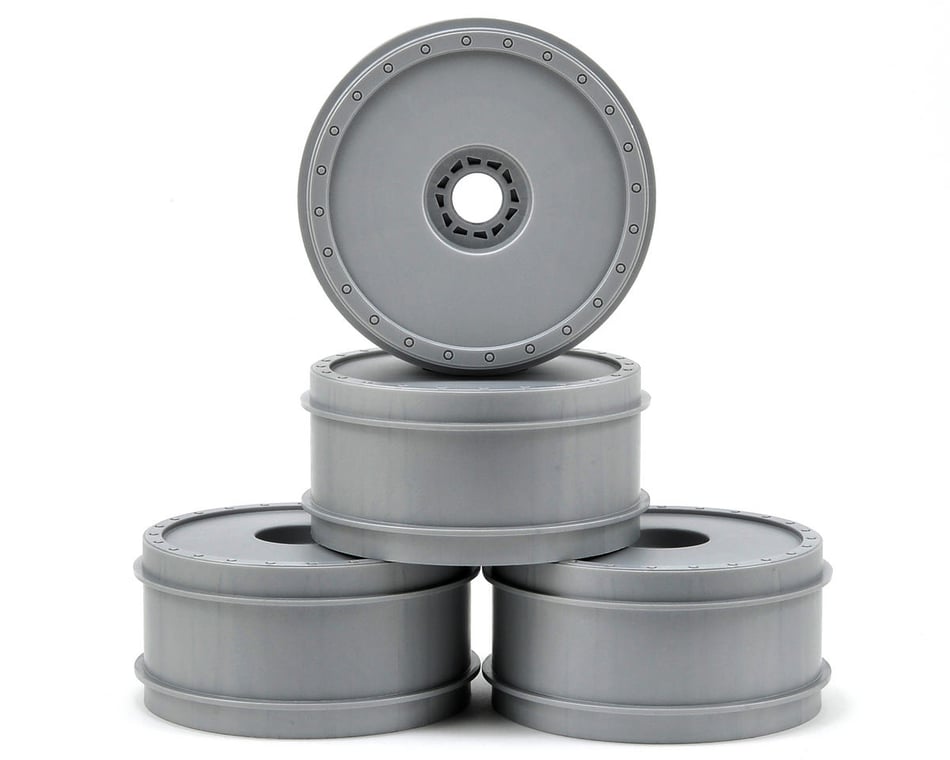 DERACING "Borrego 8" Buggy Wheels for 1/8 Scale Buggy / Silver