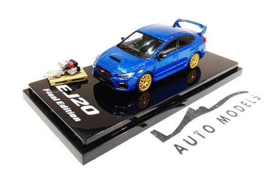 Hobby Japan Subaru WRX STi EJ20 Final Edition w/Engine Blue Pearl