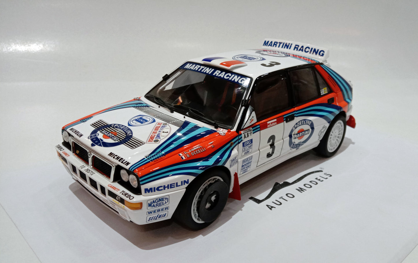 Kyosho Lancia Delta Integrale 1992 TOUR DE CORSE #3 White