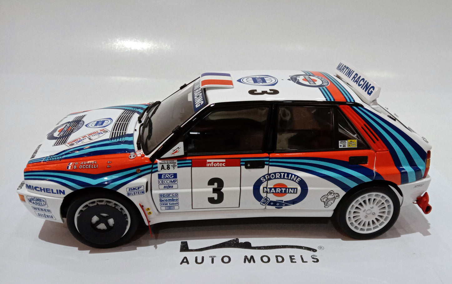 Kyosho Lancia Delta Integrale 1992 TOUR DE CORSE #3 White