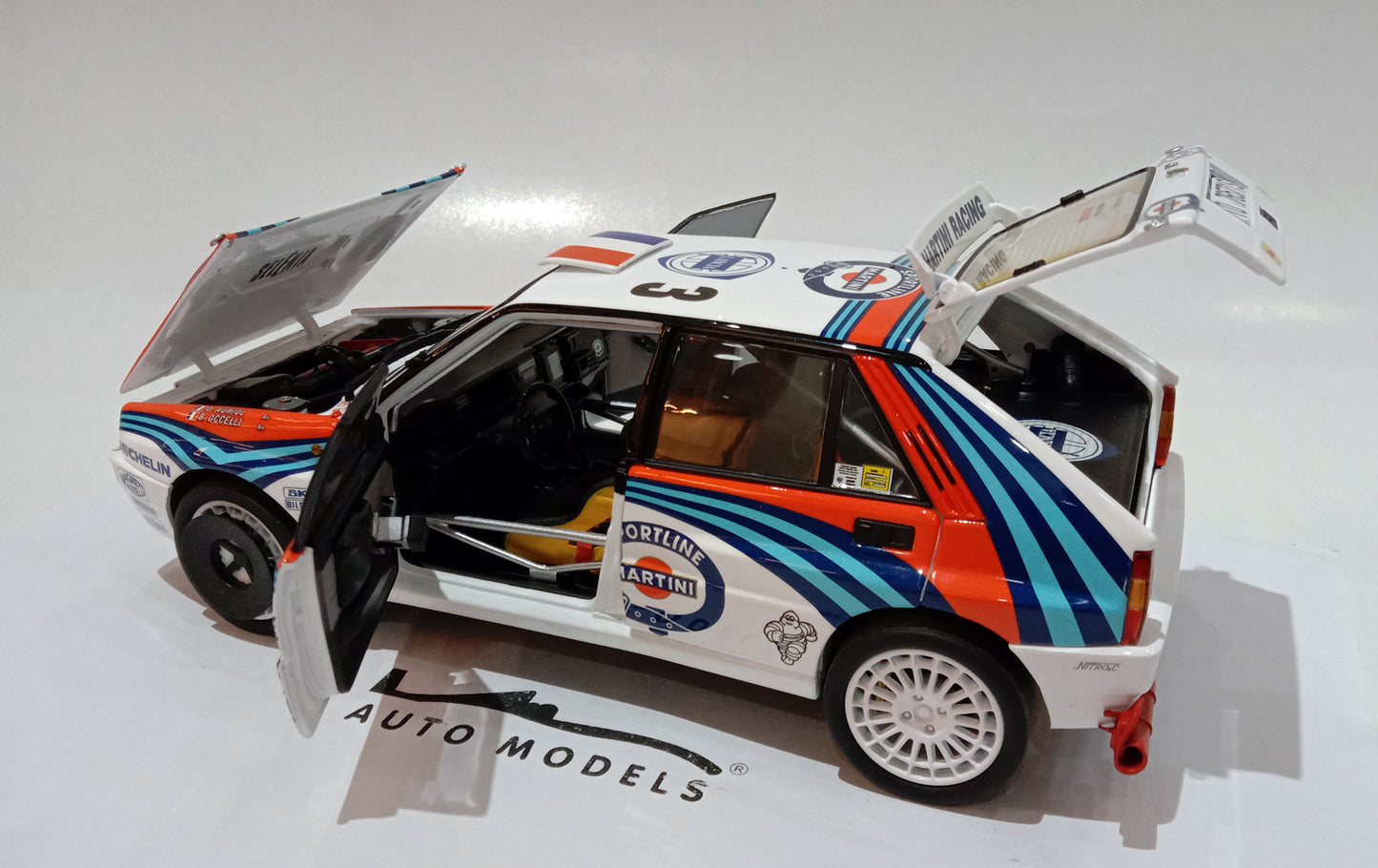 Kyosho Lancia Delta Integrale 1992 TOUR DE CORSE #3 White