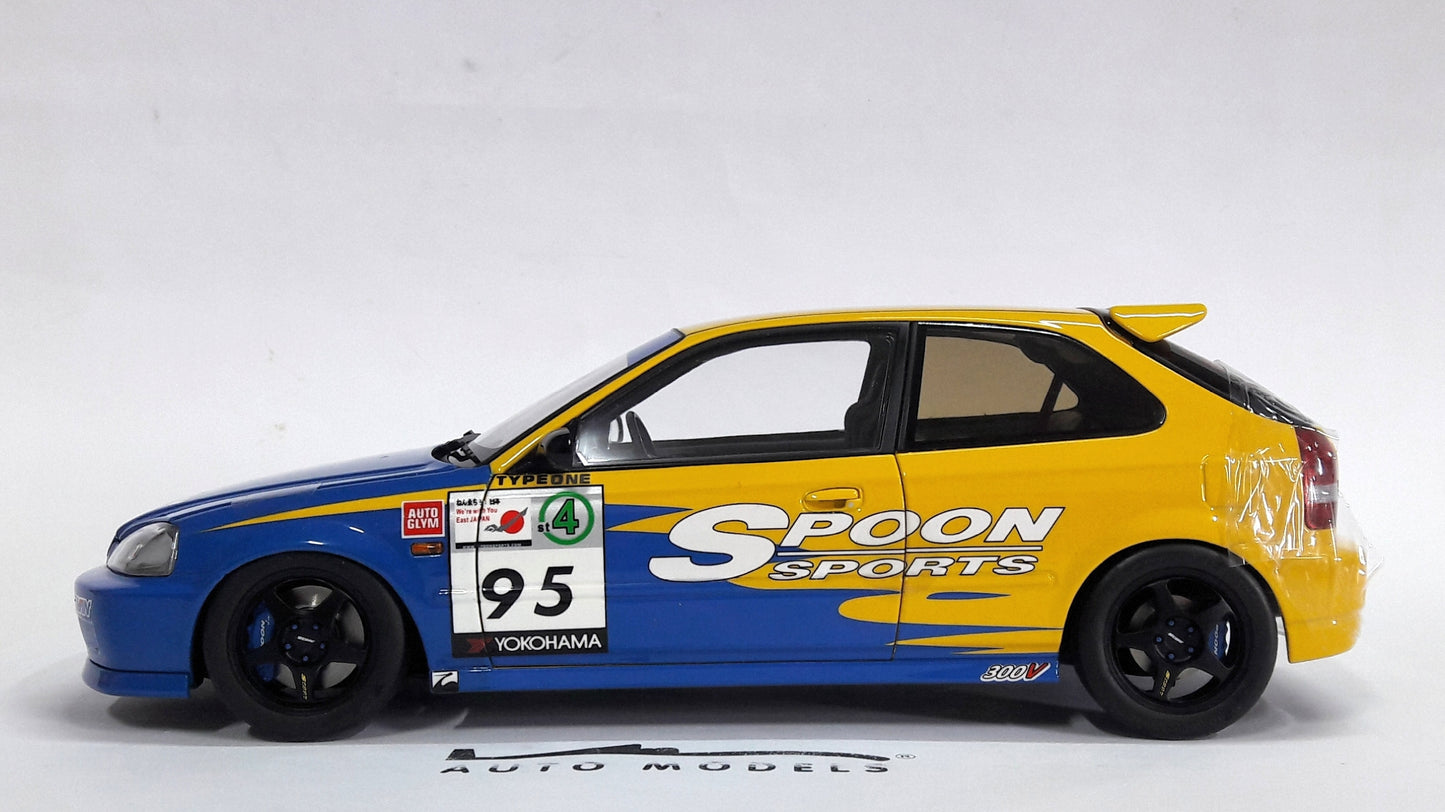 Motorhelix Honda Civic EK9 Spoon With Engine Yellow Blue