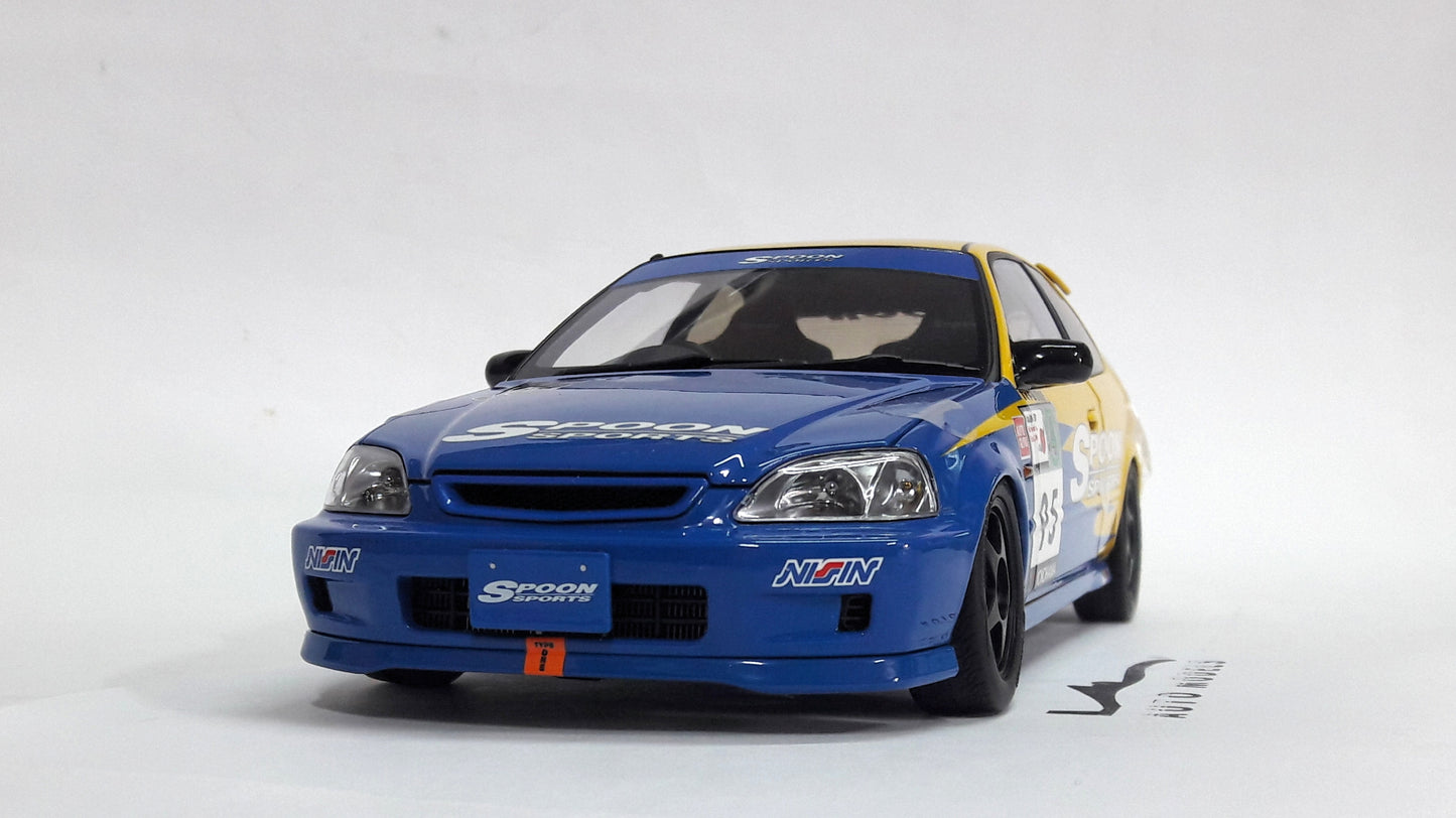 Motorhelix Honda Civic EK9 Spoon With Engine Yellow Blue