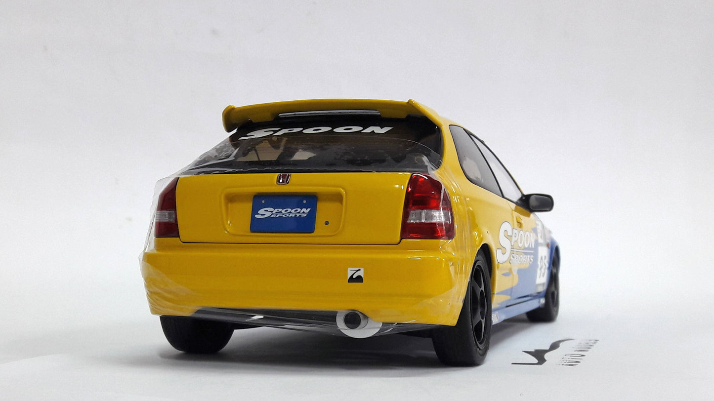 Motorhelix Honda Civic EK9 Spoon With Engine Yellow Blue