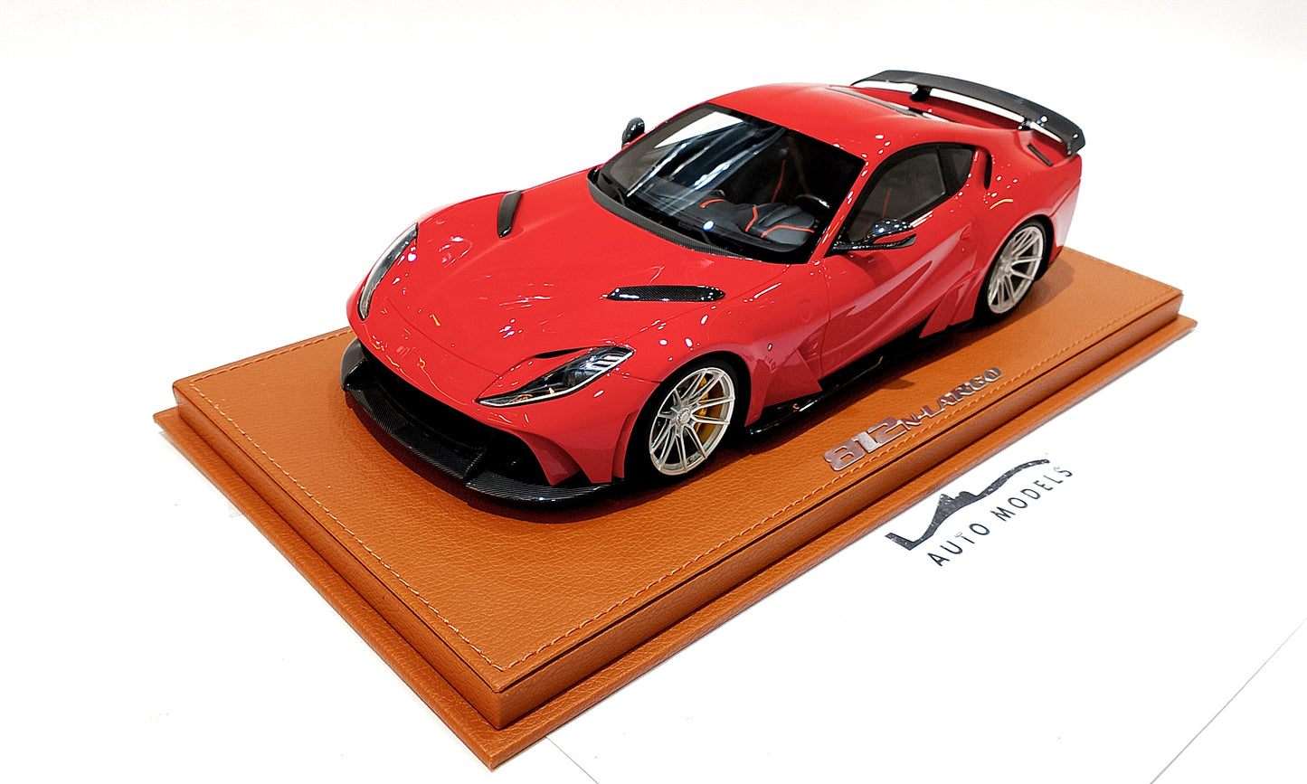 Peako Novitec Ferrari 812 N-Largo Red Scuderia w/Silver Wheels