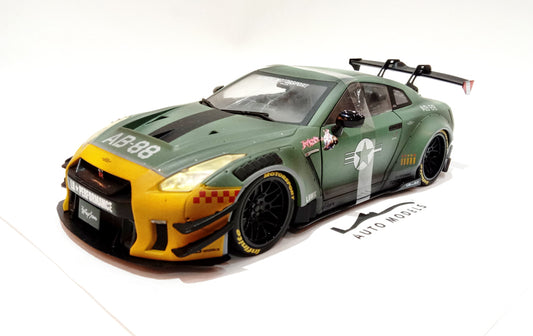 Solido Nissan GT-R R 35 LBW Body Kit 2.0 Army Fighter 2022