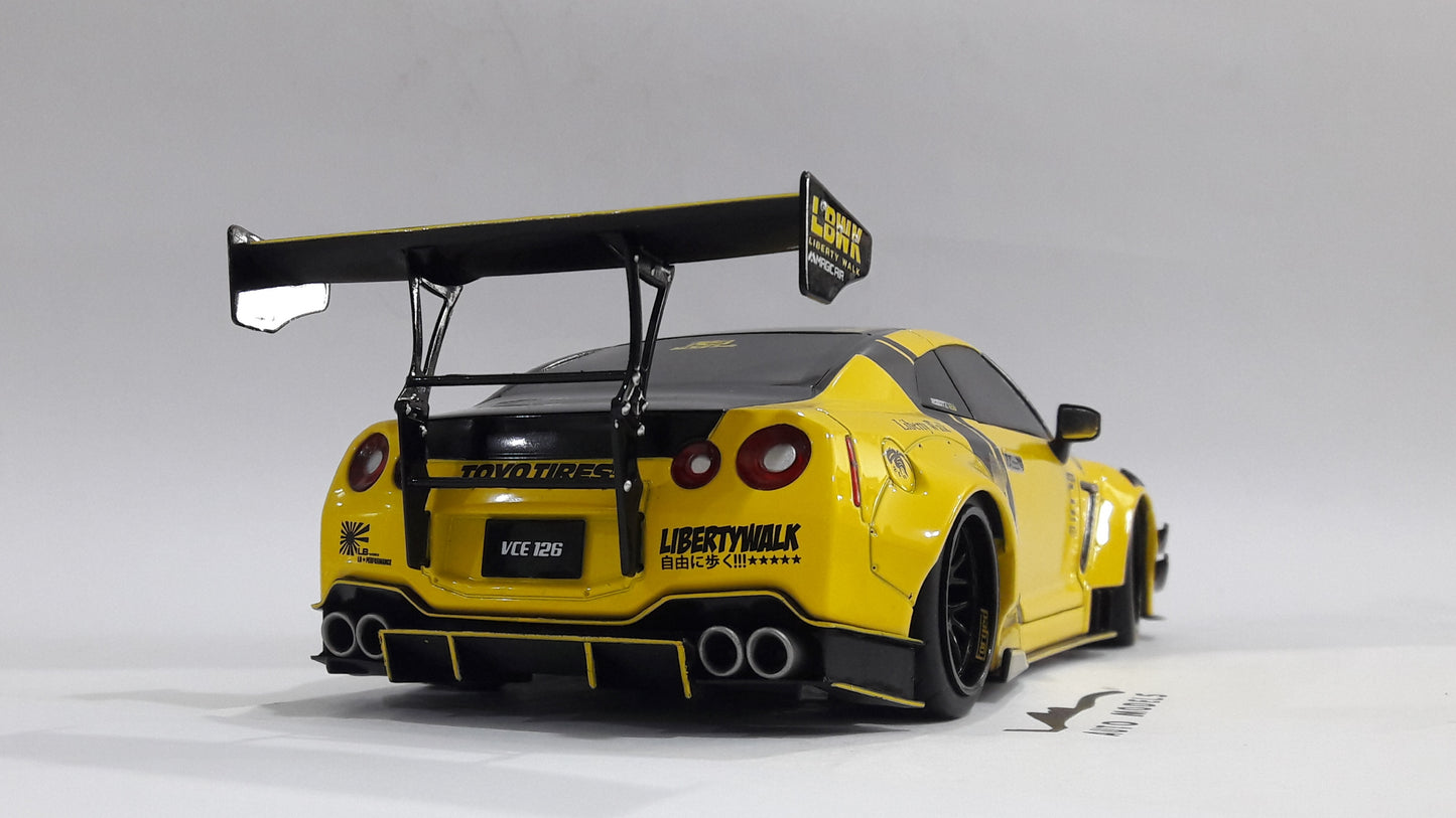 1/18 Solido Nissan GT-R  R35 Liberty Walk Body Kit 2.0 2020 Yellow