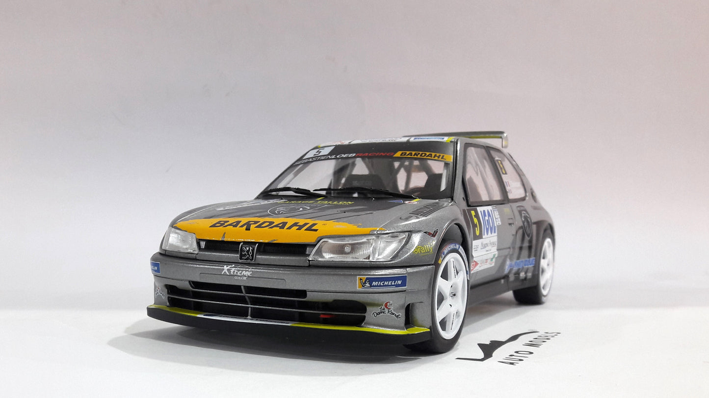 Solido Peugeot 306 Maxi 2021 Rally Du Mont Blanc F.Delecour - J.R. Guigonnet Grey