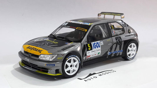 1/18 Solido Peugeot 306 Maxi 2021 Rally Du Mont Blanc F.Delecour - J.R. Guigonnet Grey