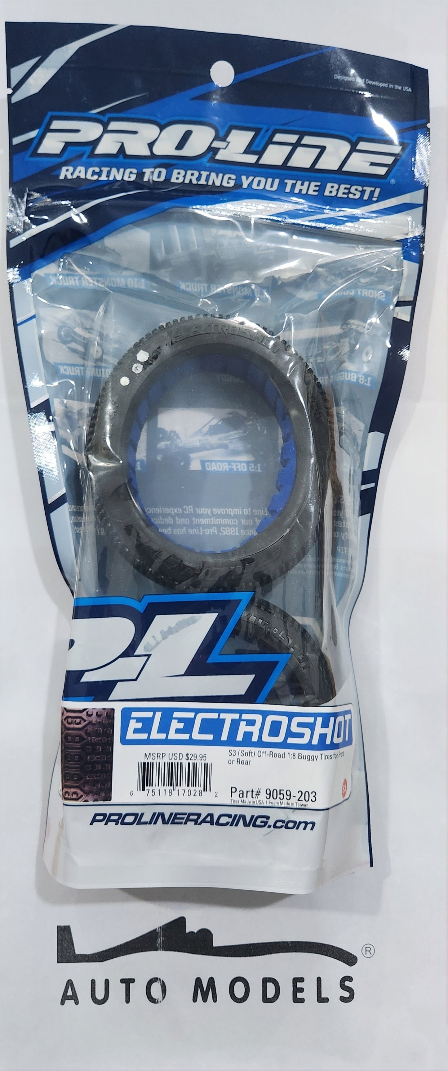 Proline Electroshot S3 (Soft) Off-Road 1:8 Buggy Tires for Front or Rear