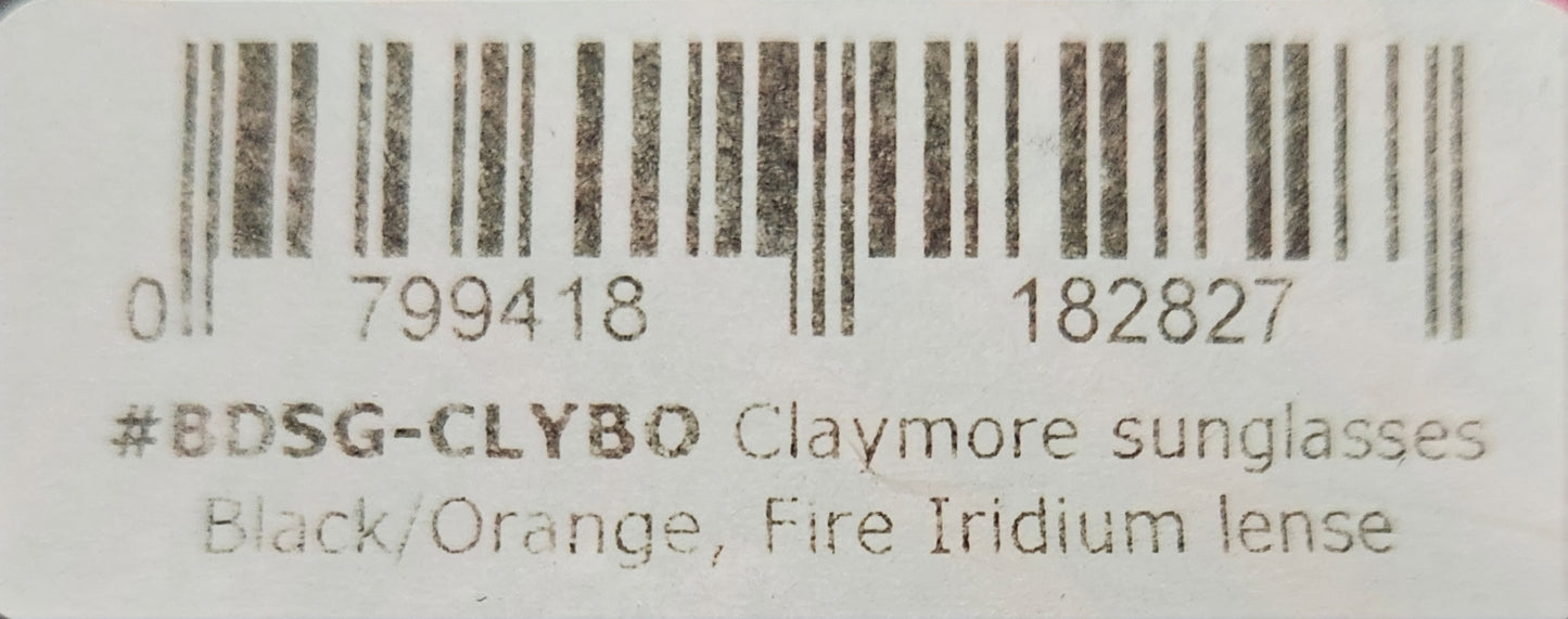 Claymore sunglasses Black/Orange, Fire Iridium lense