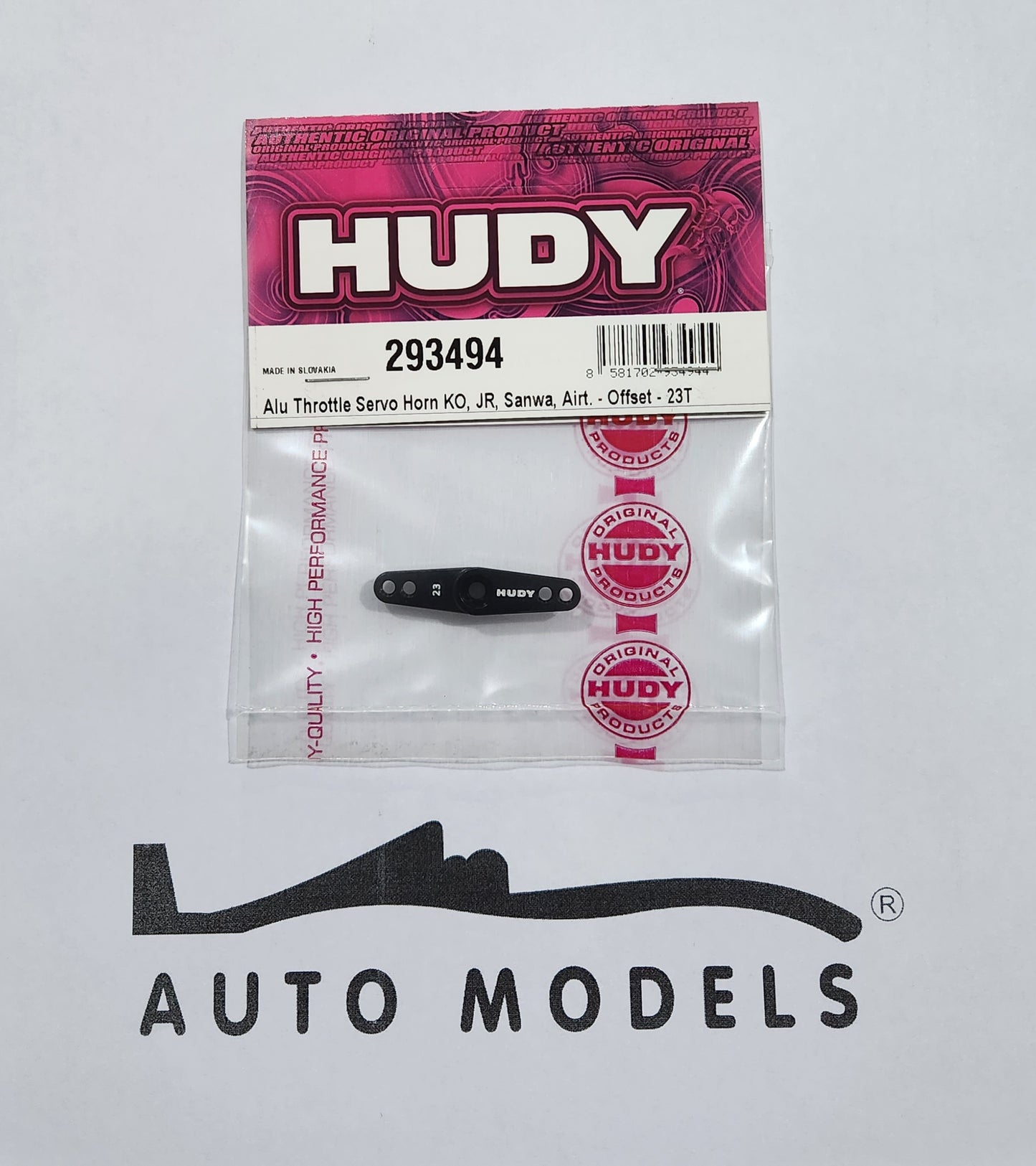 Hudy Alu Throttle Servo Horn KO, JR, Sanwa, Airt. - Offset - 23T