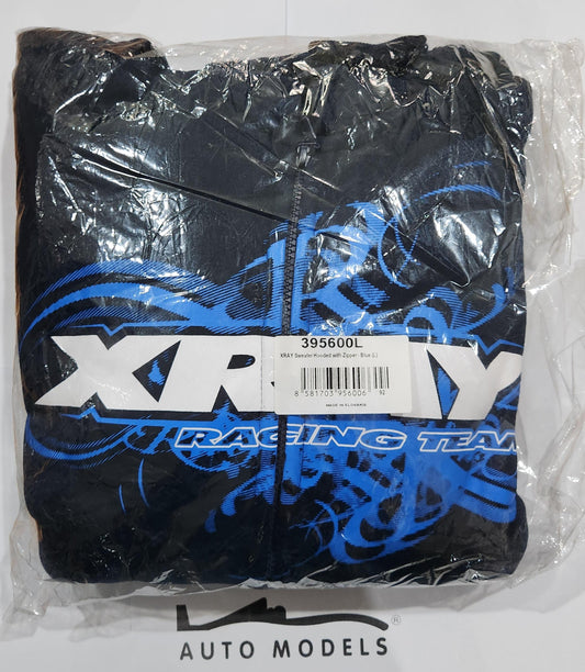 Xray Sweater Hooded with Zipper - Blue (L)