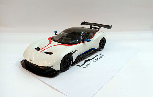 Autoart Aston Martin Vulcan Stratus White w/Blue Red Stripes