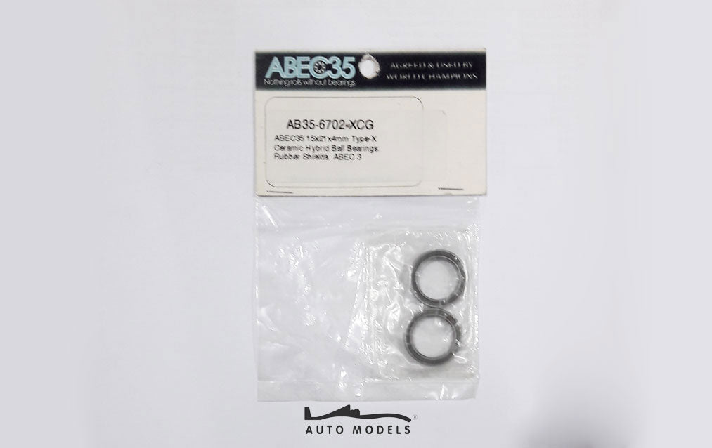 ABEC35 Bearing 15x21x4mm Type-X Ceramic Hybrid Ball Bearings Rubber Shields