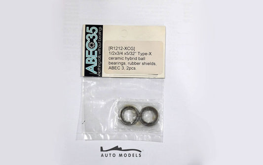 ABEC35 Bearing 1/2x3/4x5/32" Type-X Ceramic Hybrid Ball Bearings Rubber Shields