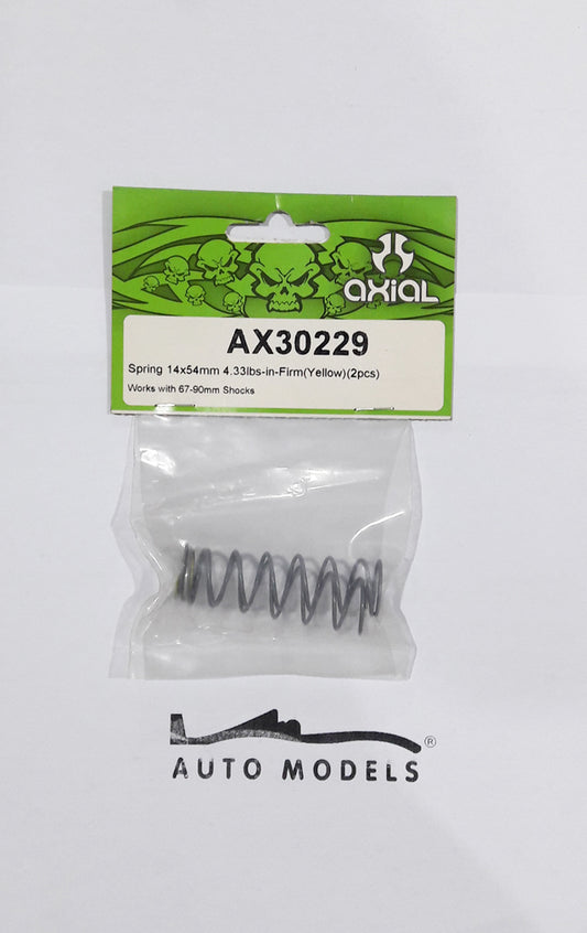 Axial Racing Spring 14x54mm 4.33 lbs/in - Firm Yellow