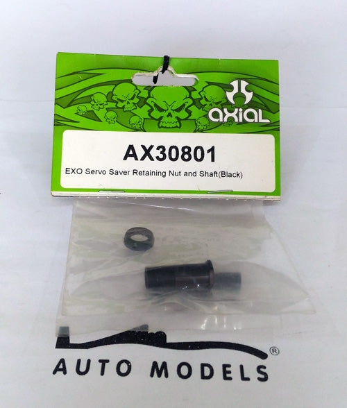 Axial Racing Exo Servo Saver Retaining Nut & Shaft (Black)