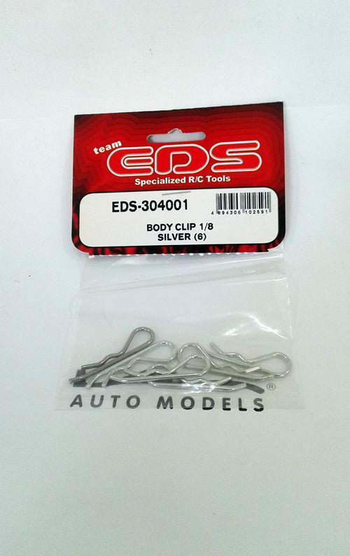 EDS Body Clip 1/8- Silver (6)