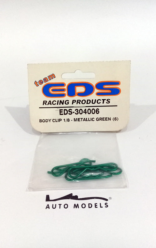 EDS RC Body Clip 1/8 Metallic Green (6)