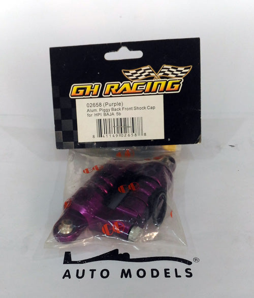 GH Racing Aluminium Piggy Back Front Shock Cap (Purple)