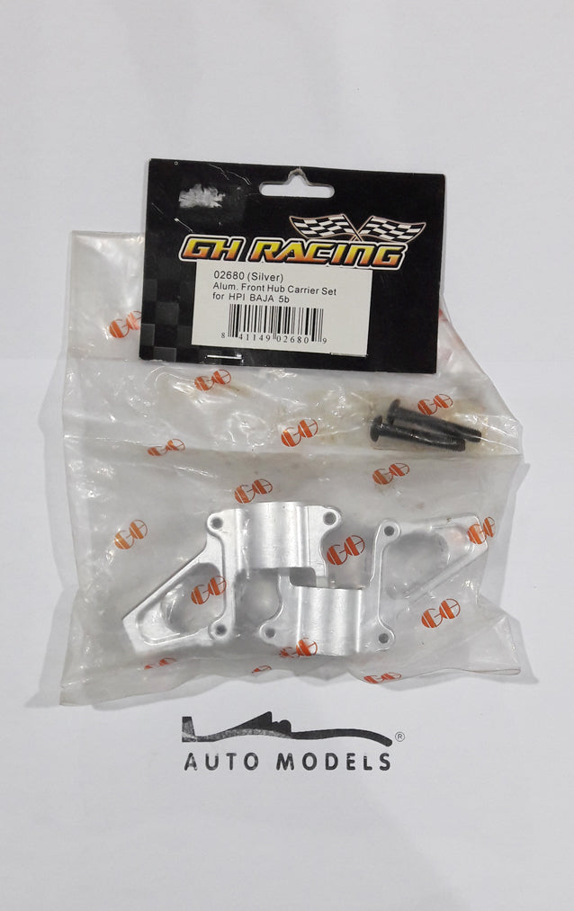 GH Racing Aluminimum Front Hub Carrier Set (Silver) Baja