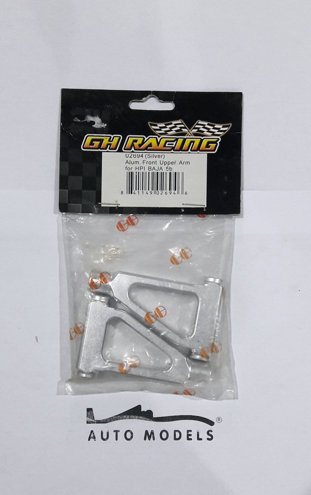 GH Racing Aluminium Front Upper Arm Silver (HPI Baja)