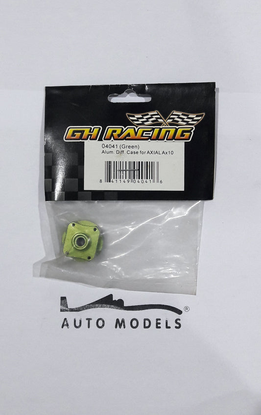 GH Racing Aluminium Diff Case (Green) AX10