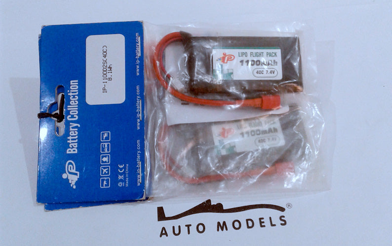 Intelect Power Battery Lipo 1100mAh 7.4V (40C) Flight Pack