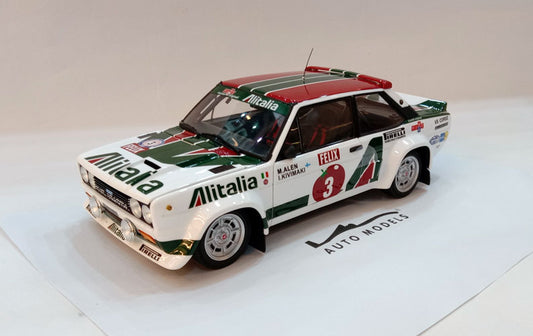 Kyosho Fiat 131 Abarth 1978 1000L Akes No.3 White