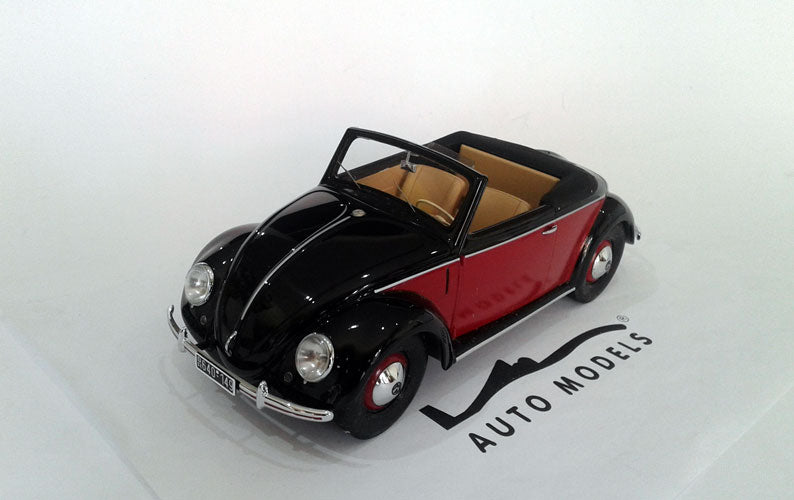 Minichamps Volkswagen 1200 Cabriolet Hebmuller 1949 Black Red