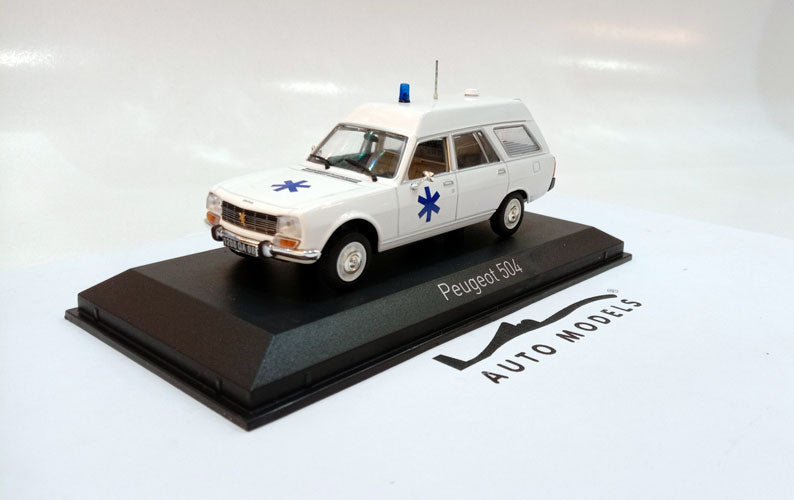 Norev Peugeot 504 Break 1979 Ambulance White