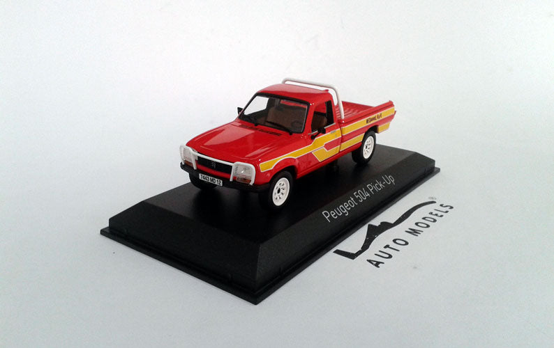Norev Peugeot 504 Pick Up 4x4 Dangel 1985 Red Yellow