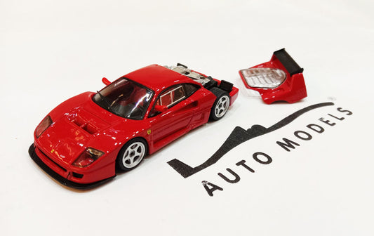 Stance Hunters Ferrari F40 LM Red Body with Silver Reels Model Car