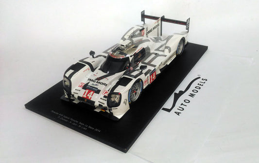 Spark Model Porsche 919 2.0L Turbo V4 Hybrid Team Porsche N.14 24h Le Mans 2014 M.Lieb - R.Dumas - N.Jani White Light Grey