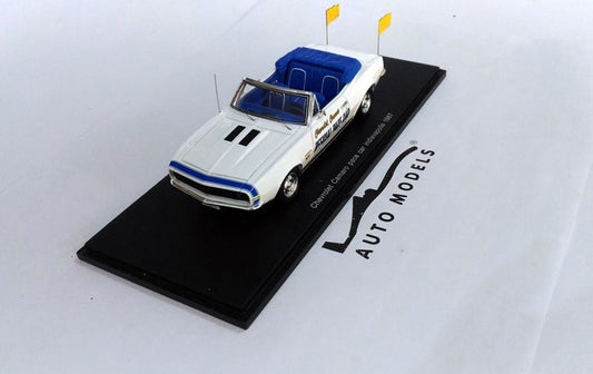 Spark Model Chevrolet Camaro Pace Car Indianapolis 500 1967 White Blue